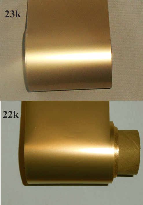 twp rolls of real gold foil