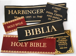 a few leather labels